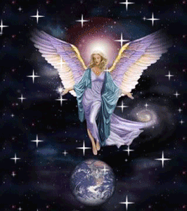 Gif animé ange étoiles